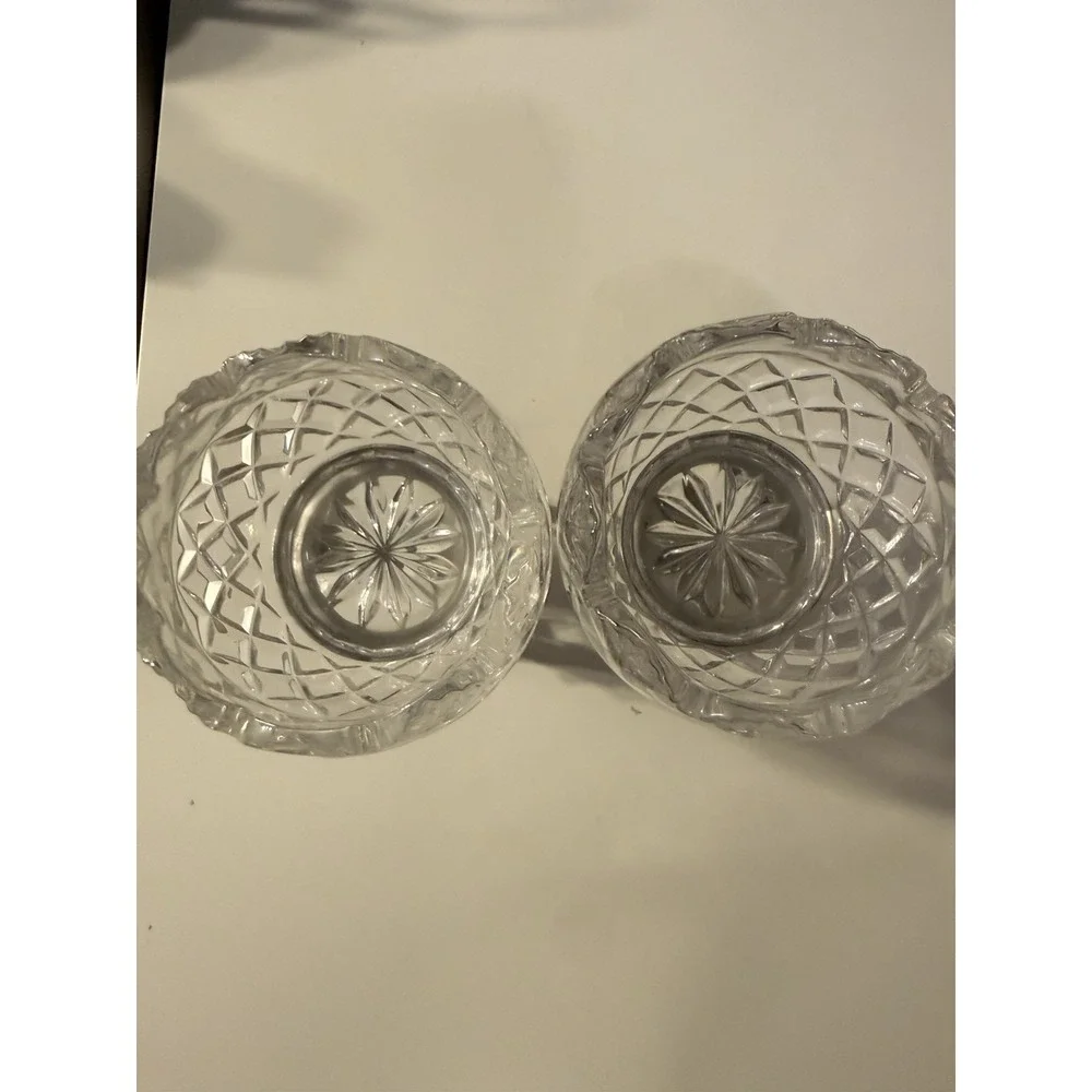 Royal Irish Lead  Crystal On Silver Leaf Stand Used For Candy, Candles Or Holder